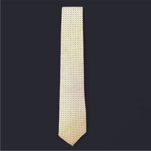 Men’s White Tie with Polka Dots